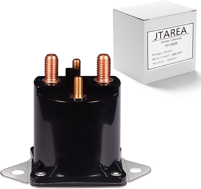 JTAREA 1013609 Starter Solenoid 12V Solenoids Switch for 1984-Up Club Car DS Precedent Gas Golf Cart 1117 LPL6003 1012275 435-154 - Image 1